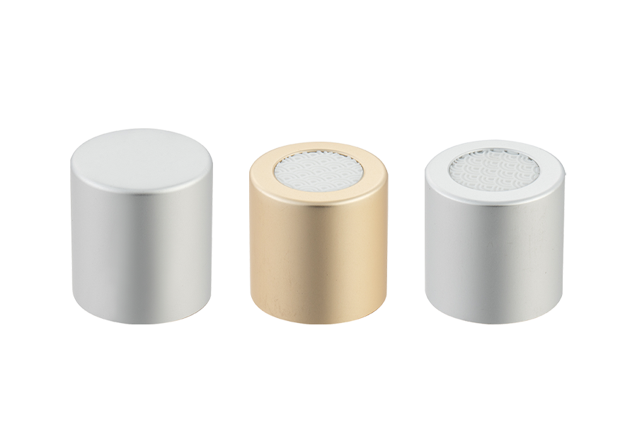 Aluminiums plastrunds skrueparfymedeksel