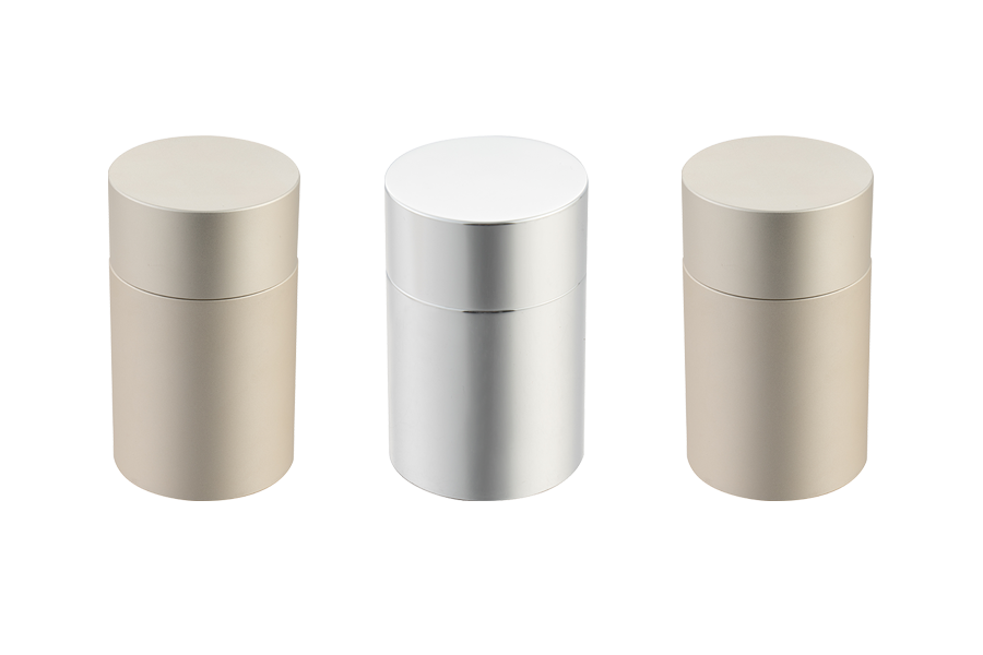 Aluminium Portable Tea Storage Jar Cylindrical Sealed Jar