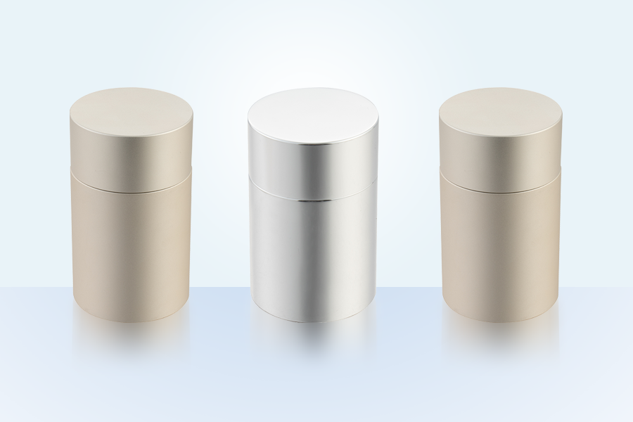 Aluminium Portable Tea Storage Jar Cylindrical Sealed Jar